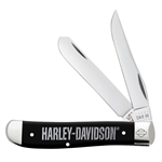 Case Harley-Davidson®  Black Synthetic Mini Trapper 52231 - Engravable