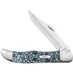 Case Image XX Ivy Mediterranean Blue Bone Large Folding Hunter 10757 - Engravable