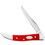 Case Red Synthetic Small Texas Toothpick with White SparXX Shield 56983 - Engravable