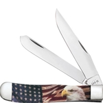 Patriotic Color Infusion Eagle with Flag Trapper 10647 - Engravable